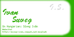 ivan suveg business card